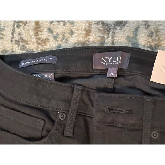 NYDJ Womens 2P Petite Barbara Bootcut Jeans Flare Black - Picture 8 of 12